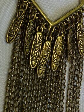 One of a kind vintage boho-chic necklace in a gold color